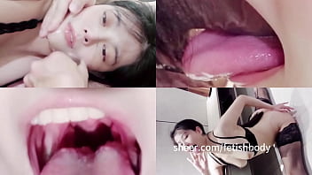 Girlfriend-style service system! Extreme deepthroat with tongue and fellow milk - facehole sex/throat sucking/throat clamp/throat bulge/vomiting sound slamming/multiple positions/face tear up with snot and tears/throat opened up with thumbs [human photo