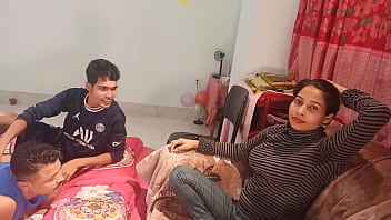 Shathi khatun and hanif and Shapan pramanik .Threesome fucky-fucky