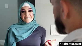 Youthfull muslim nymph instructed by her soccer coach