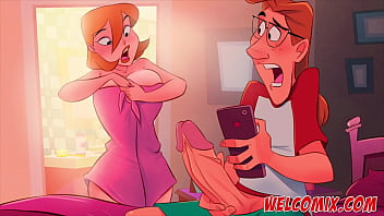 Sending bare photos to her husband - The Super-naughty Home Animation - Title 02