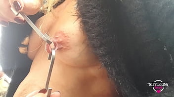 Nippleringlover super-fucking-hot mummy outdoor nipple stretching extreme nipple piercings with hooks