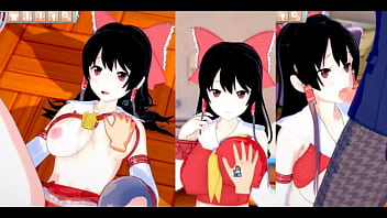 [Eroge Koikatsu! ] Touhou Reimu Hakurei massages her titties H! 3DCG Phat Bra-stuffers Anime Vid (Touhou Project) [Hentai Game]