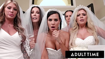 ADULT TIME - Massive Tit Mummy Brides Discipline Massive Stiffy Wedding Planner With Insane Change roles GANGBANG!
